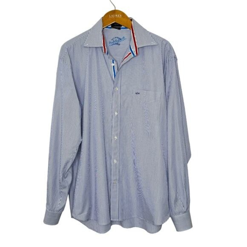 Paul & Shark Yachting Shirt Mens XL Striped Long Sleeve‎